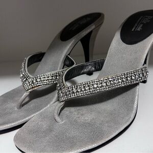 Elegant Silver Women's Heels